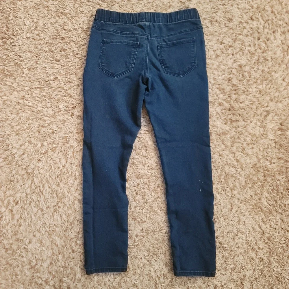 2 OshKosh B'gosh Jeggings Girls Size 8 Blue Denim Elastic Waist Stretch Pants